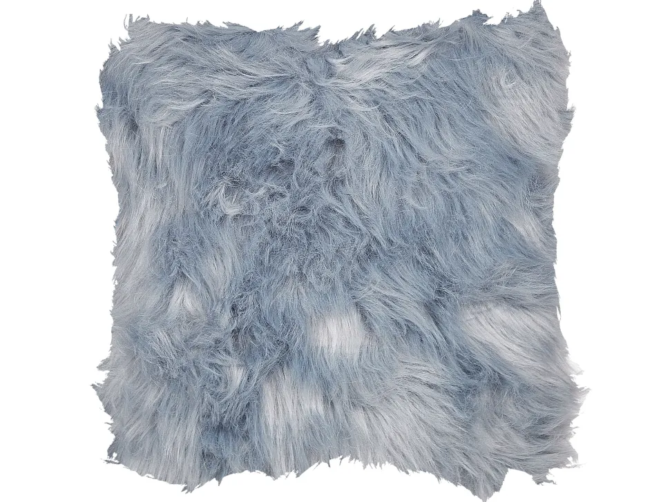 Dekokissen Felloptik Blau / Grau 42 X 42 Cm 2Er Set Lubha