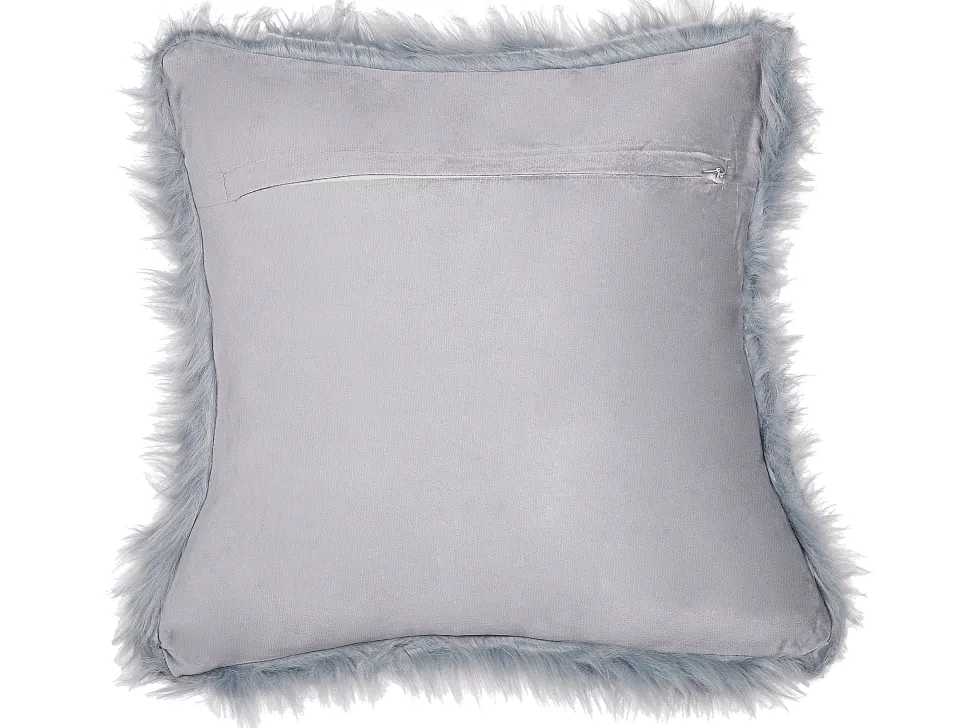 Dekokissen Felloptik Blau / Grau 42 X 42 Cm 2Er Set Lubha