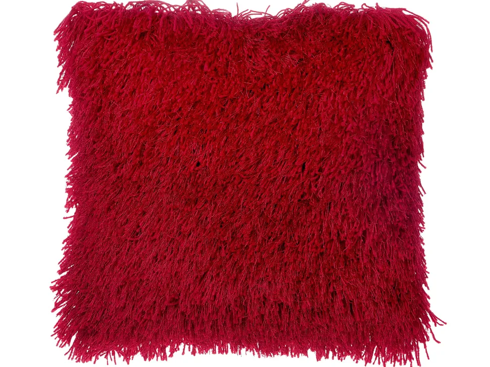 Dekokissen Felloptik Dunkelrot 45 X 45 Cm 2Er Set Cide