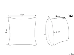 Dekokissen Felloptik Grun 42 X 42 Cm 2Er Set Tandur