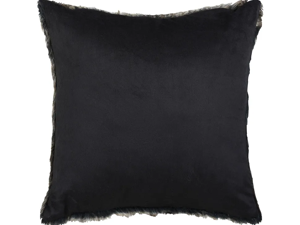 Dekokissen Felloptik Schwarz / Weis 45 X 45 Cm 2Er Set Rubrum