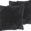 Dekokissen Felloptik Schwarz 42 X 42 Cm 2Er Set Ehnar