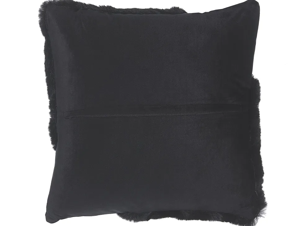 Dekokissen Felloptik Schwarz 42 X 42 Cm 2Er Set Ehnar