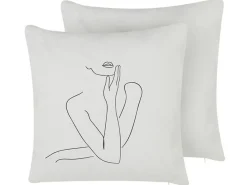 Dekokissen Feminines Motiv Weis 45 X 45 Cm 2Er Set Meadowfoam