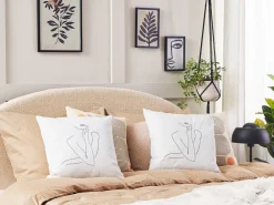 Dekokissen Feminines Motiv Weis 45 X 45 Cm 2Er Set Meadowfoam