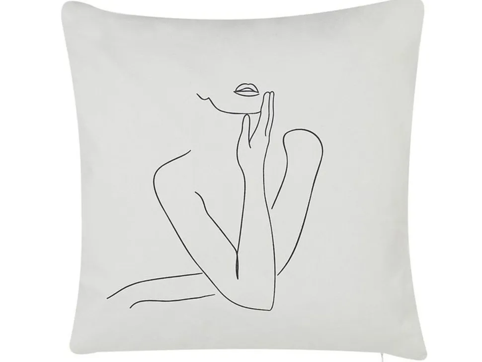 Dekokissen Feminines Motiv Weis 45 X 45 Cm 2Er Set Meadowfoam