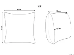 Dekokissen Feminines Motiv Weis 45 X 45 Cm 2Er Set Meadowfoam