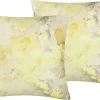 Dekokissen Fleckenmotiv Baumwolle Gelb 45 X 45 Cm 2Er Set Pachira
