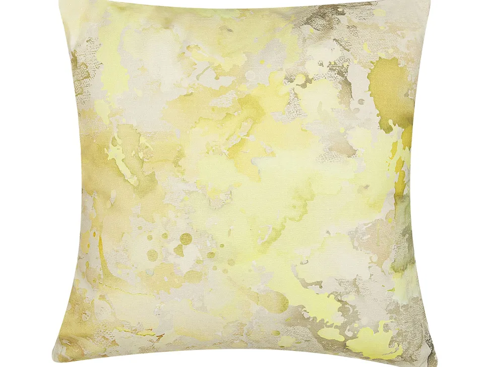 Dekokissen Fleckenmotiv Baumwolle Gelb 45 X 45 Cm 2Er Set Pachira
