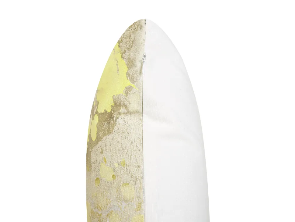 Dekokissen Fleckenmotiv Baumwolle Gelb 45 X 45 Cm 2Er Set Pachira