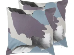 Dekokissen Fleckenmotiv Baumwolle Lila-Silber 45 X 45 Cm 2Er Set Ixia