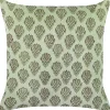 Dekokissen Florales Motiv Samtstoff Grun 45 X 45 Cm Rungia