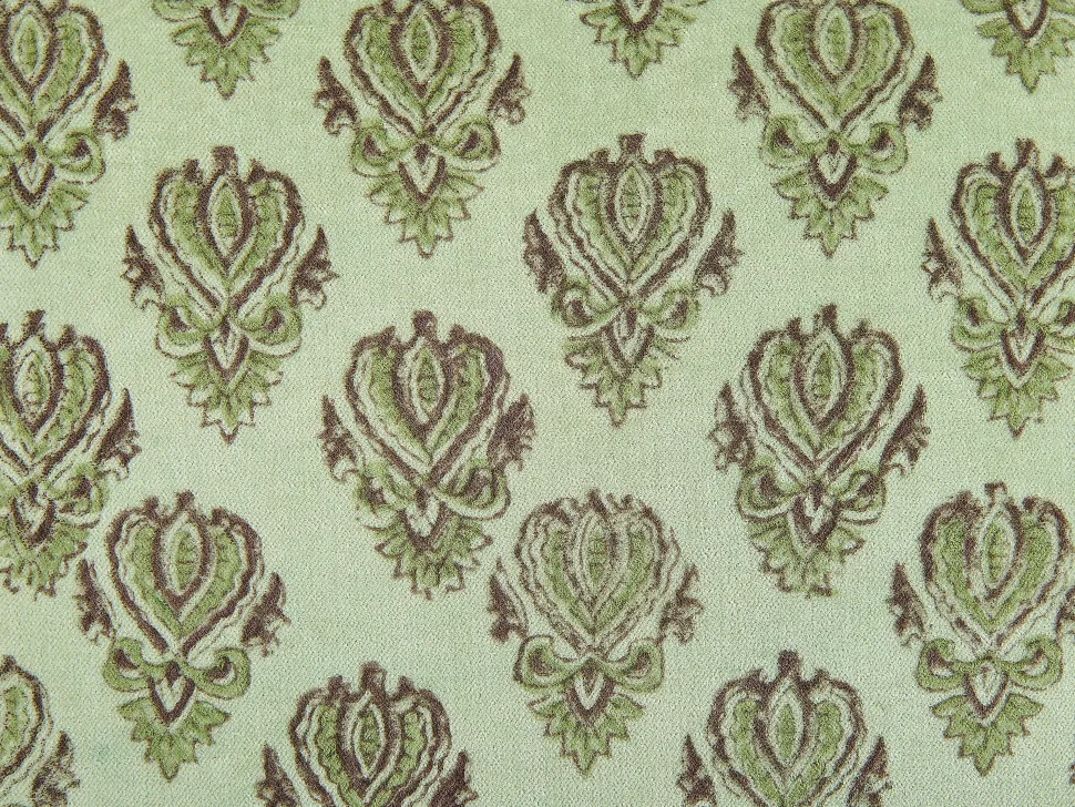 Dekokissen Florales Motiv Samtstoff Grun 45 X 45 Cm Rungia