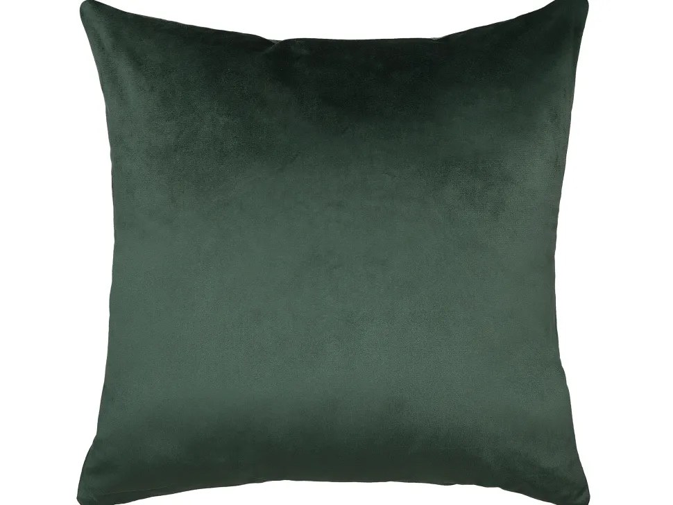 Dekokissen Florales Motiv Samtstoff Dunkelgrun 45 X 45 Cm 2Er Set Mistletoe