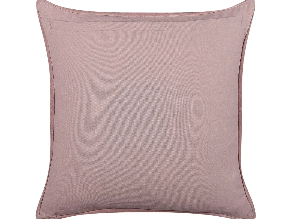 Dekokissen Florales Motiv Samtstoff Rosa 45 X 45 Cm Romneya