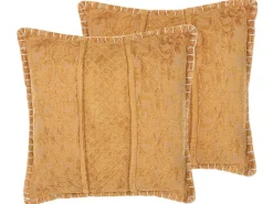 Dekokissen Gelb Strukturiert 45 X 45 Cm 2Er Set Kavalam