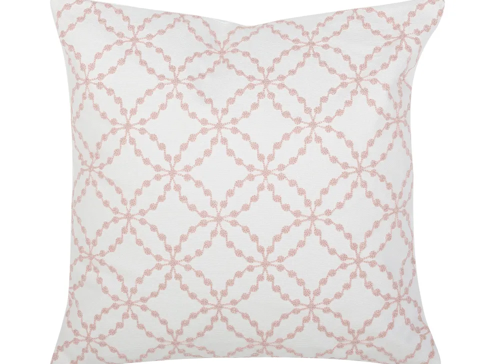 Dekokissen Gemustert Baumwolle Weis/Rosa 45 X 45 Cm 2Er Set Verbena