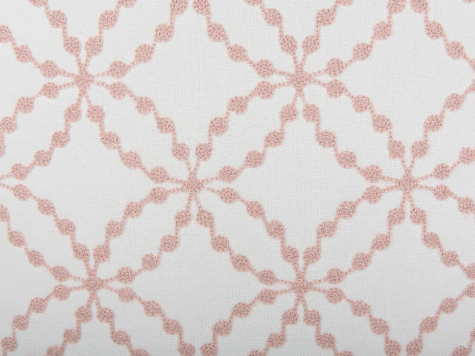 Dekokissen Gemustert Baumwolle Weis/Rosa 45 X 45 Cm 2Er Set Verbena