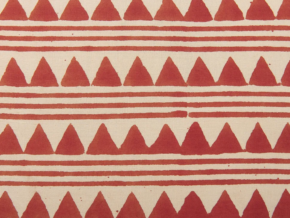 Dekokissen Geometrisches Muster Baumwolle Rot/Beige 45 X 45 Cm 2Er Set Deglupta
