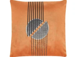 Dekokissen Geometrisches Muster Samtstoff Orange 45 X 45 Cm 2Er Set Ceropegia