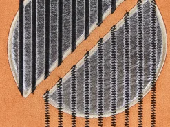 Dekokissen Geometrisches Muster Samtstoff Orange 45 X 45 Cm 2Er Set Ceropegia