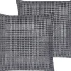 Dekokissen Geometrisches Muster Samtstoff Grau 45 X 45 Cm 2Er Set Aspidistra