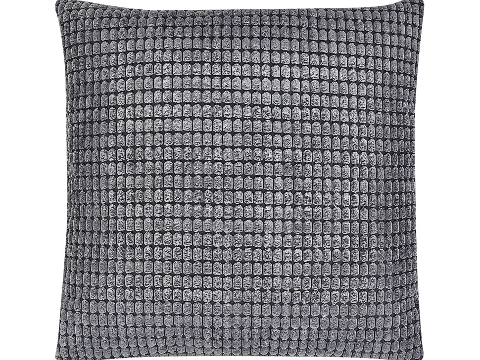 Dekokissen Geometrisches Muster Samtstoff Grau 45 X 45 Cm 2Er Set Aspidistra