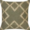 Dekokissen Geometrisches Muster Jute Grun / Beige 45 X 45 Cm Gopi