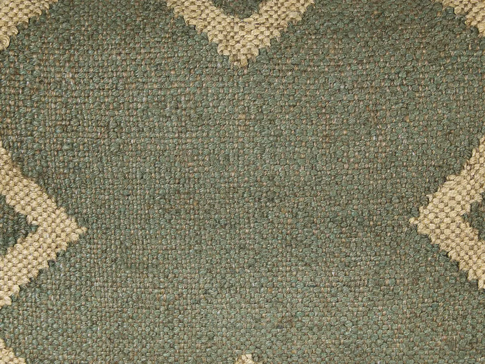 Dekokissen Geometrisches Muster Jute Grun / Beige 45 X 45 Cm Gopi
