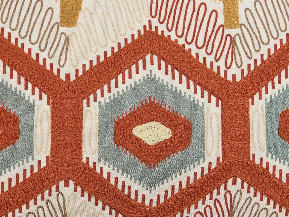 Dekokissen Geometrisches Muster Mehrfarbig Bestickt 40 X 60 Cm 2Er Set Majra