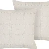 Dekokissen Geometrisches Muster Baumwolle Beige 45 X 45 Cm 2Er Set Ixora