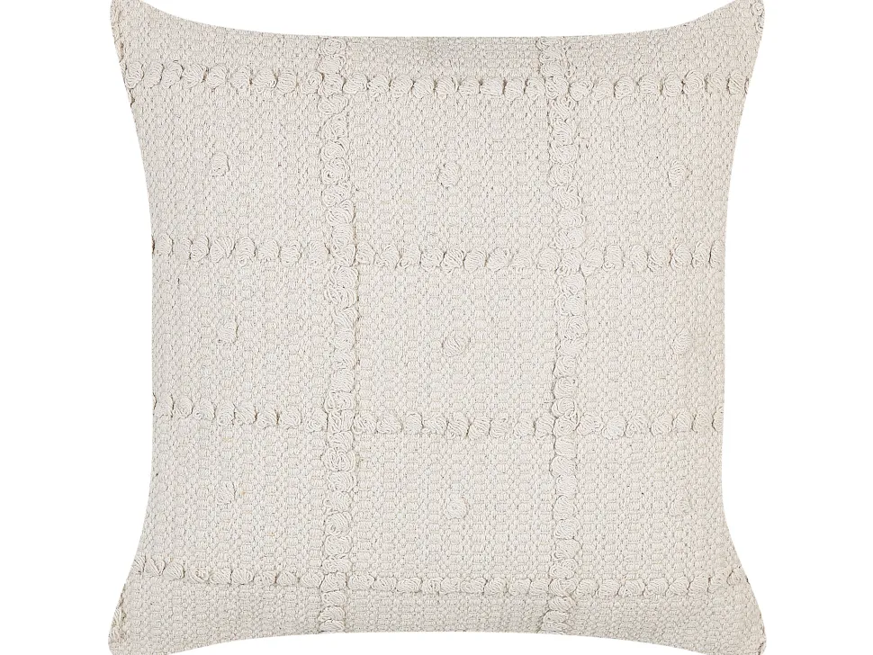 Dekokissen Geometrisches Muster Baumwolle Beige 45 X 45 Cm 2Er Set Ixora