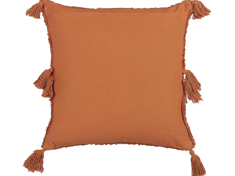 Dekokissen Geometrisches Muster Baumwolle Orange Getuftet 45 X 45 Cm Avium