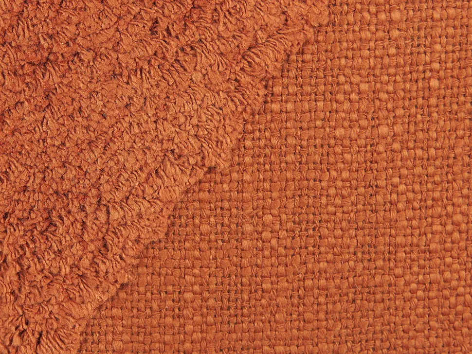 Dekokissen Geometrisches Muster Baumwolle Orange Getuftet 45 X 45 Cm Avium