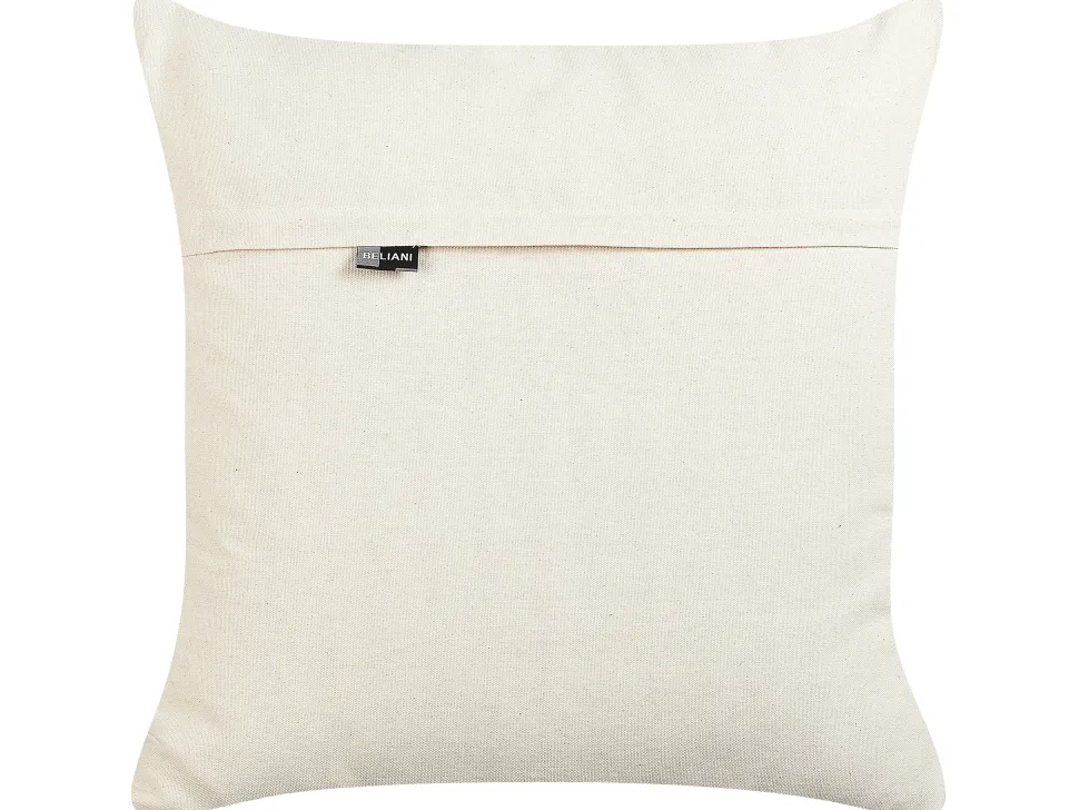 Dekokissen Geometrisches Muster Baumwolle Beige / Schwarz Getuftet 50 X 50 Cm 2Er Set Khora