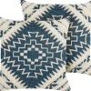 Dekokissen Geometrisches Muster Blau / Beige 50 X 50 Cm 2Er Set Safi