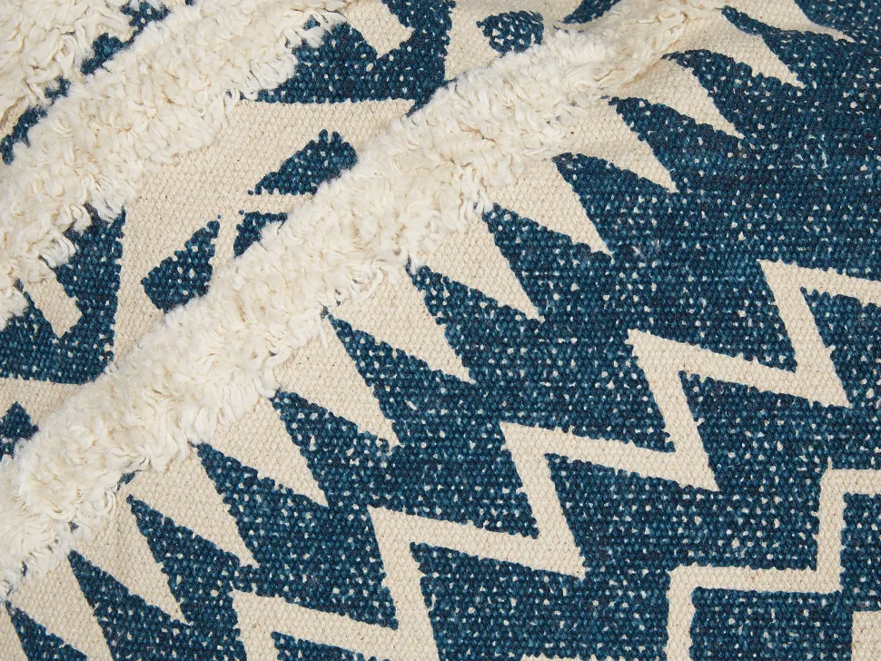 Dekokissen Geometrisches Muster Blau / Beige 50 X 50 Cm 2Er Set Safi