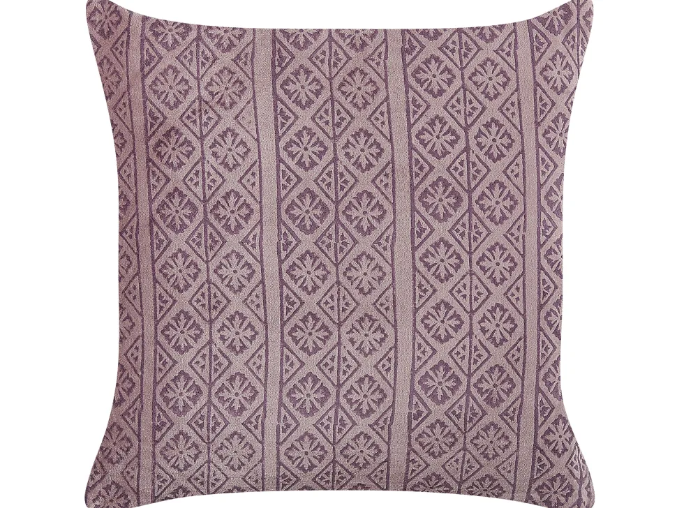 Dekokissen Geometrisches Muster Samtstoff Rosa 45 X 45 Cm Silybum