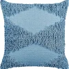 Dekokissen Geometrisches Muster Baumwolle Blau Getuftet 45 X 45 Cm Rhoeo