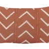 Dekokissen Geometrisches Muster Baumwolle Orange 35 X 55 Cm Albium