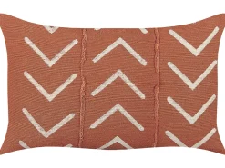 Dekokissen Geometrisches Muster Baumwolle Orange 35 X 55 Cm Albium