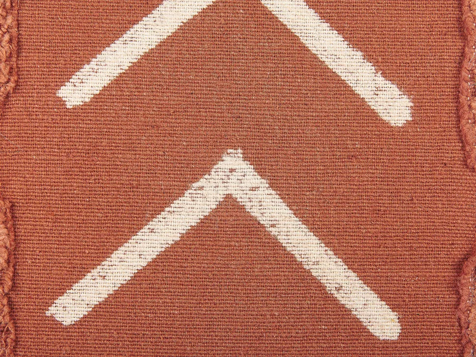 Dekokissen Geometrisches Muster Baumwolle Orange 35 X 55 Cm Albium