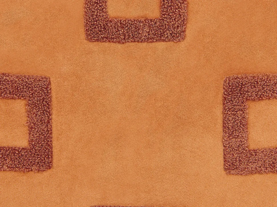 Dekokissen Geometrisches Muster Samtstoff Orange 45 X 45 Cm 2Er Set Bahia