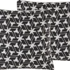Dekokissen Geometrisches Muster Schwarz / Creme 45 X 45 Cm 2Er Set Andirin