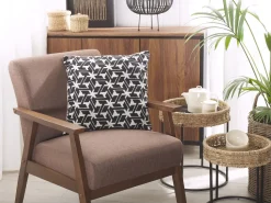 Dekokissen Geometrisches Muster Schwarz / Creme 45 X 45 Cm 2Er Set Andirin