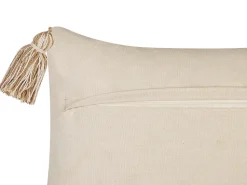 Dekokissen Geometrisches Muster Baumwolle Beige 30 X 50 Cm Incana