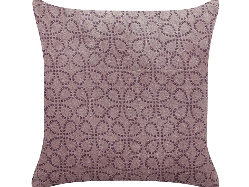 Dekokissen Geometrisches Muster Samtstoff Rosa 45 X 45 Cm Larkspur