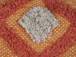 Dekokissen Geometrisches Muster Baumwolle Beige / Orange Getuftet 45 X 45 Cm Brevifolia