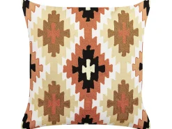 Dekokissen Geometrisches Muster Mehrfarbig Bestickt 50 X 50 Cm Serampore