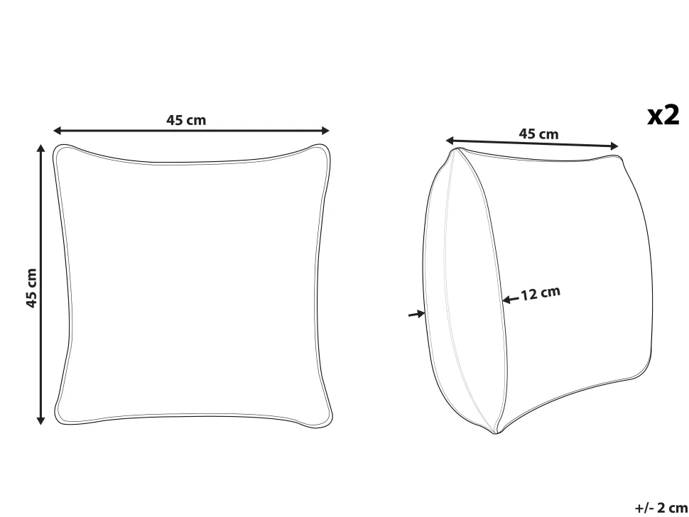 Dekokissen Geometrisches Muster Schwarz / Weis 45 X 45 Cm 2Er Set Koture